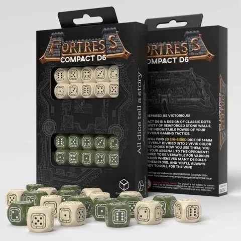 Q Workshop - Fortress Compact - Beige & Olive D6 Set