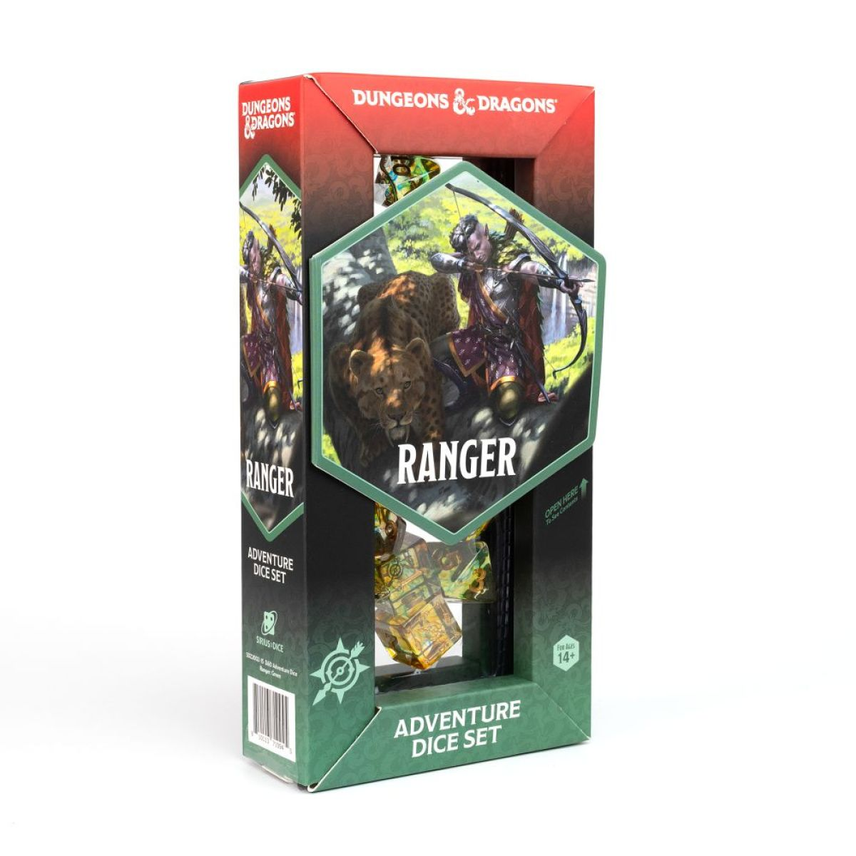 Sirius Dice - D&D Adventure Dice - Ranger - Green (14 Dice)
