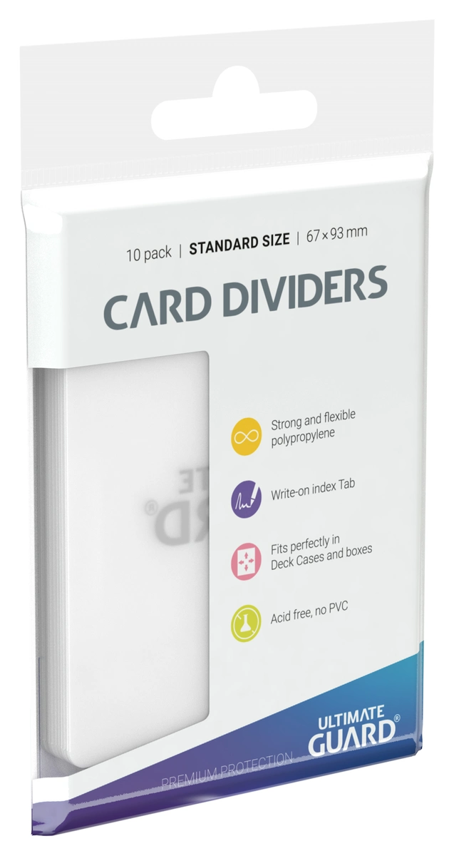 Ultimate Guard Card Dividers Standard Size (10) - Transparent
