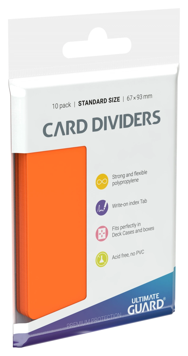 Ultimate Guard Card Dividers Standard Size (10) - Orange