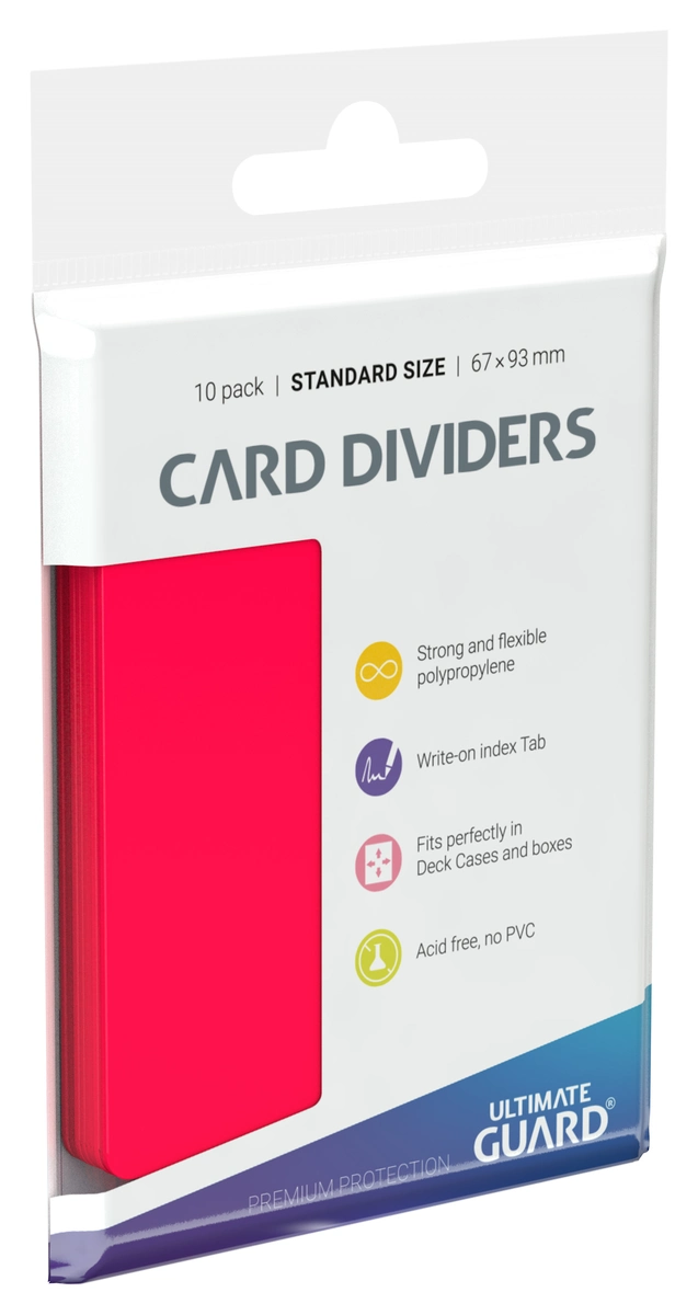 Ultimate Guard Card Dividers Standard Size (10) - Red
