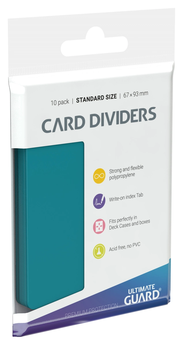 Ultimate Guard Card Dividers Standard Size (10) - Petrol Blue
