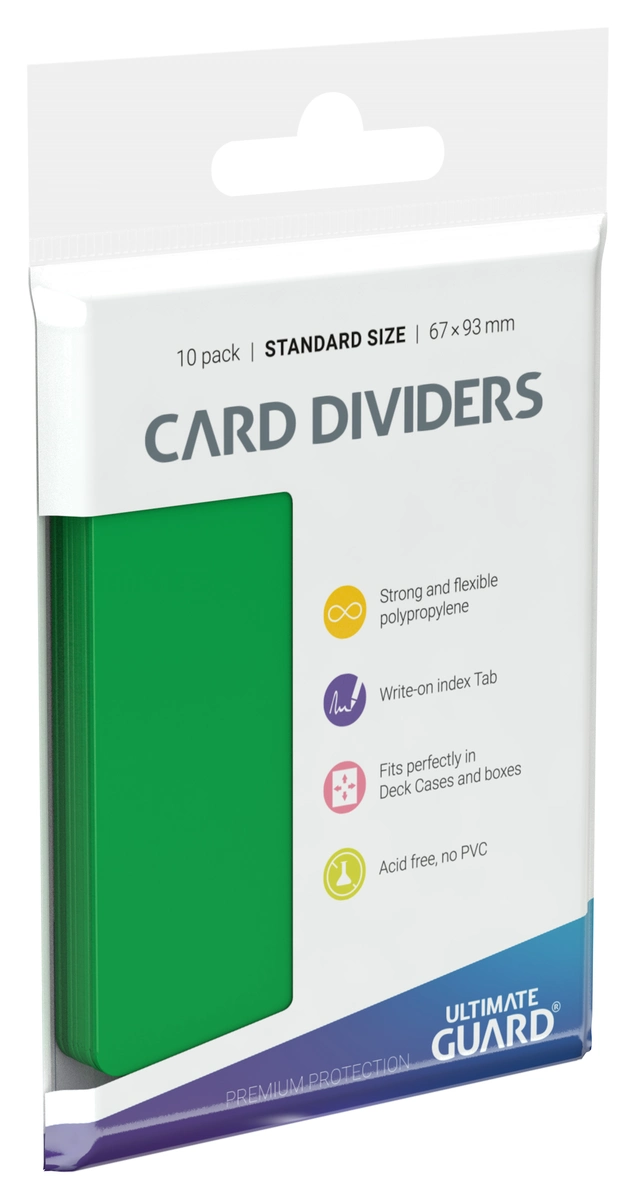 Ultimate Guard Card Dividers Standard Size (10) - Green