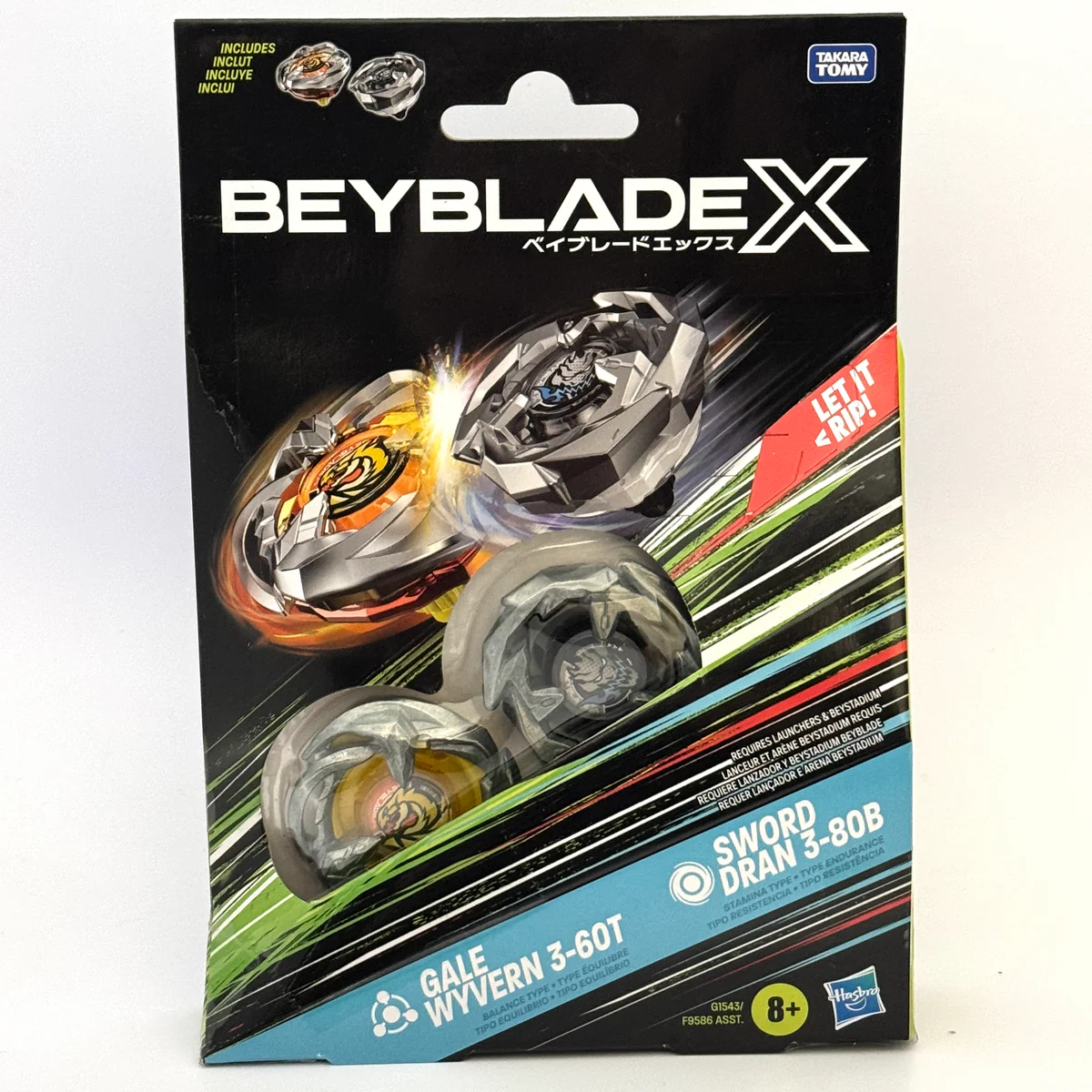 Beyblade - X - Dual Pack Gale Wyvern 3-60T & Sword Dran 3-80B