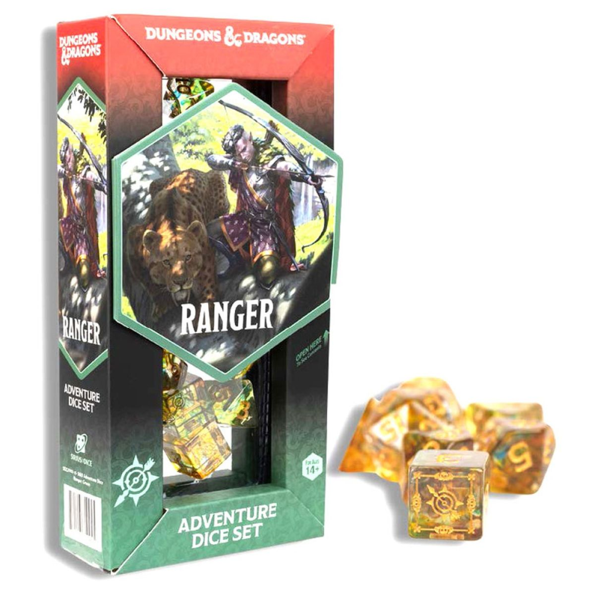 Sirius Dice - D&D Adventure Dice - Ranger - Green (16 Dice)