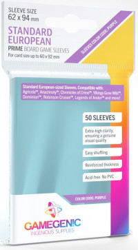 Gamegenic Prime Board Game Sleeves Standard European Sized (50 Pack)