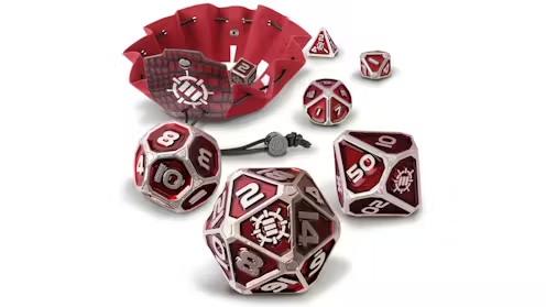 Enhance Tabletop Collectors Metal RPG 7 Dice Set - Red