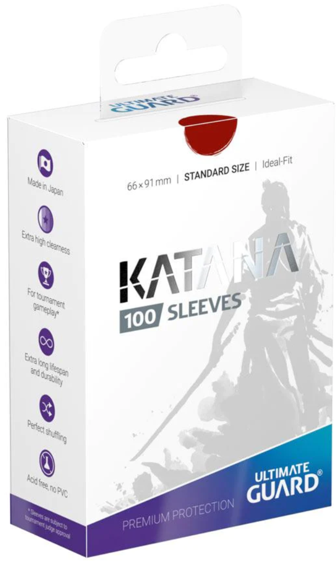 Ultimate Guard Katana Sleeves 100ct Standard - Red