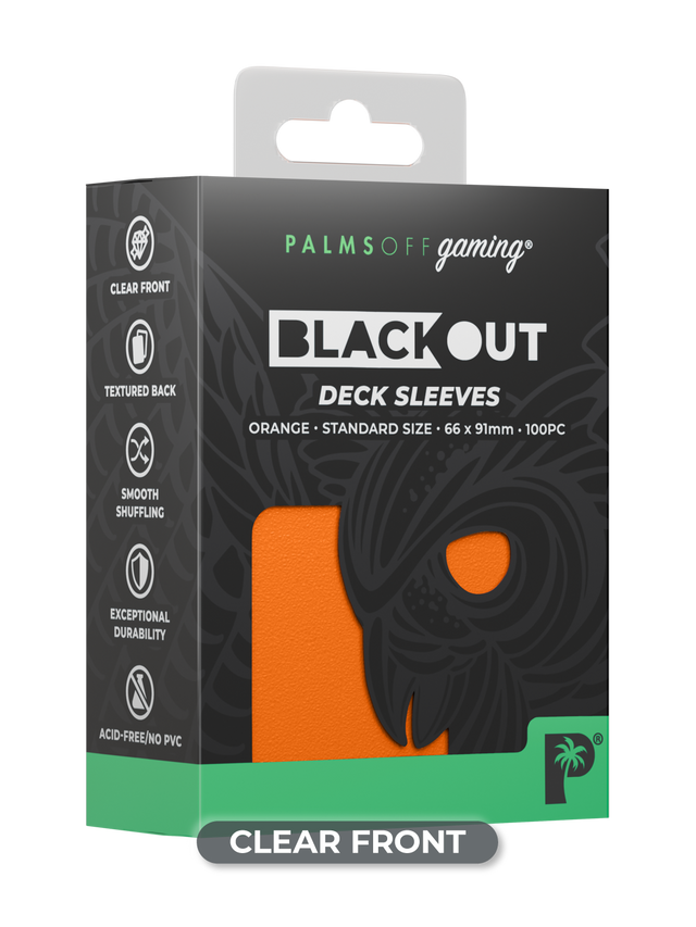 Palms Off Blackout Deck Sleeves (100) Orange