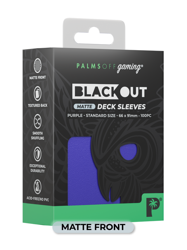 Palms Off Blackout Deck Sleeves (100) Purple