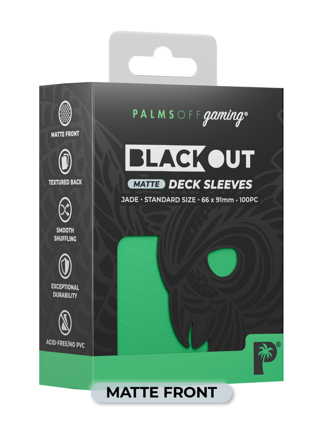Palms Off Blackout Deck Sleeves (100) Jade