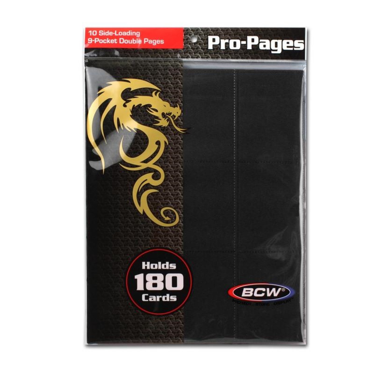 BCW: Sideloading 18-Pocket Page (10ct) - Black