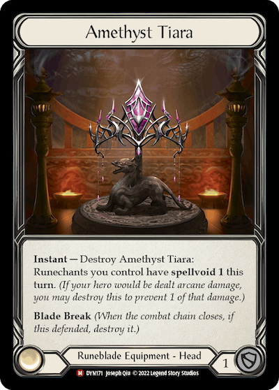 Amethyst Tiara - DYN171 - (Equipment) - Rainbow Foil - Majestic - Dynasty