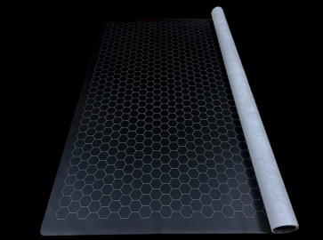 Chessex Reversible Battlemat Megamat 25mm Hexes Black/Grey