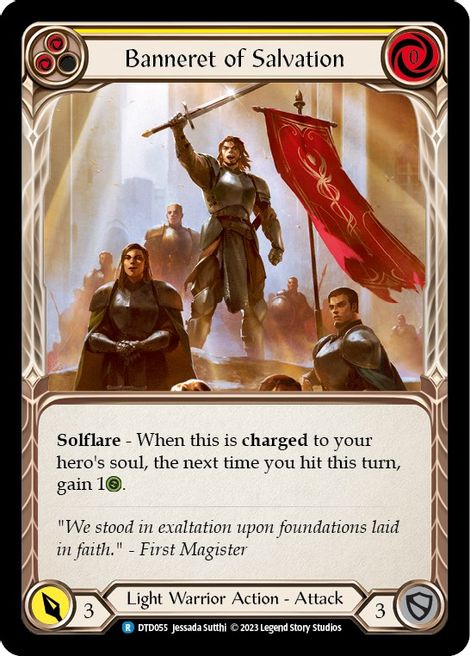 Banneret Of Salvation - DTD055 - (Yellow) - Non Foil - Rare - Dusk to Dawn