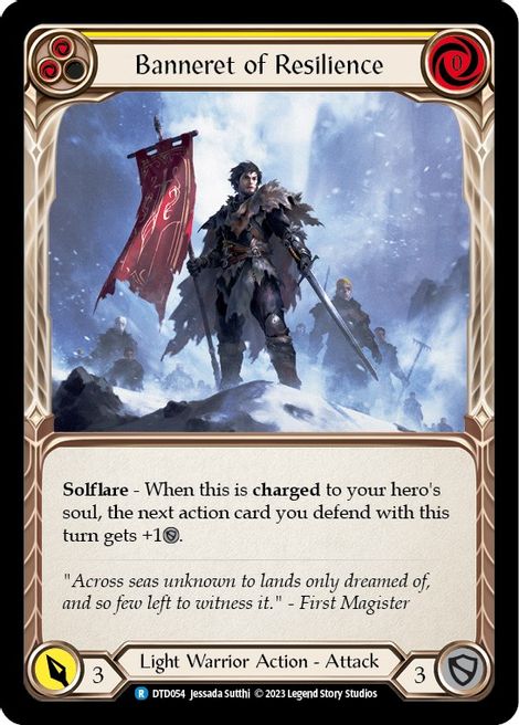 Banneret of Resilience - DTD054 - (Yellow) - Rainbow Foil - Rare - Dusk to Dawn