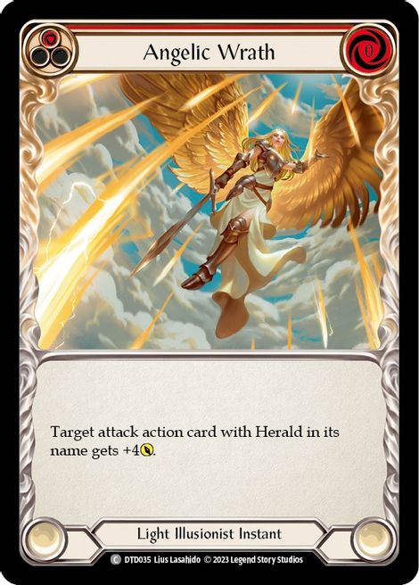Angelic Wrath - DTD035 - (Red) - Rainbow Foil - Common - Dusk to Dawn