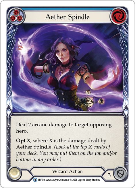 Aether Spindle - 1HP316 - (Blue) - Non Foil - Rare - History Pack 1