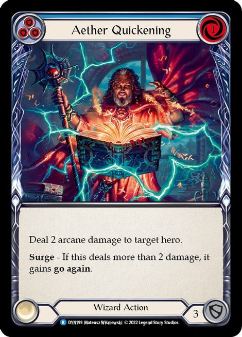 Aether Quickening - DYN199 - (Blue) - Non Foil - Rare - Dynasty