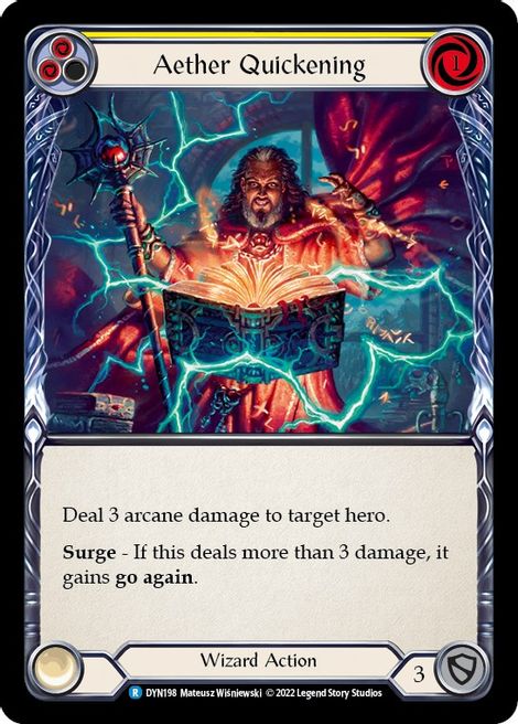 Aether Quickening - DYN198 - (Yellow) - Non Foil - Rare - Dynasty