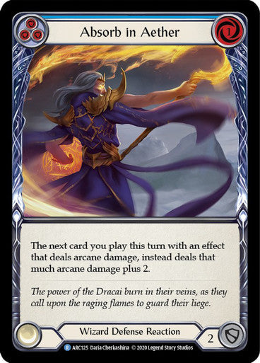 Absorb in Aether - ARC125 - (Blue) - Rainbow Foil - Rare - Arcane Rising Unlimited