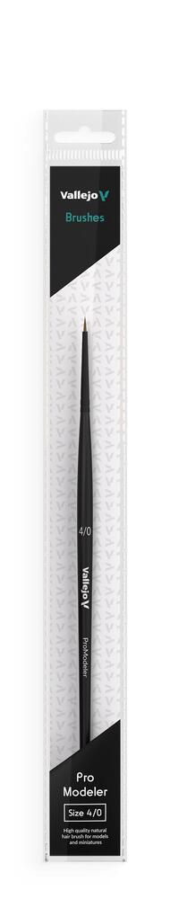 Vallejo – Brush – Pro Modeler – Natural Hair Round Brush No. 4/0