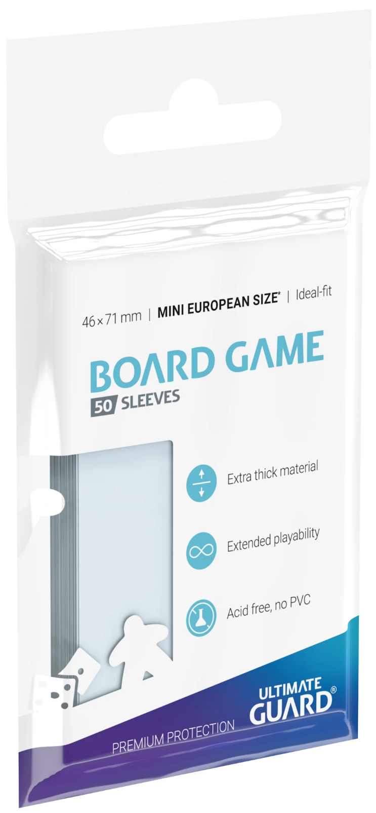 Ultimate Guard Board Game Sleeves - Premium Soft Sleeves Mini European (50) 46 x 71 mm