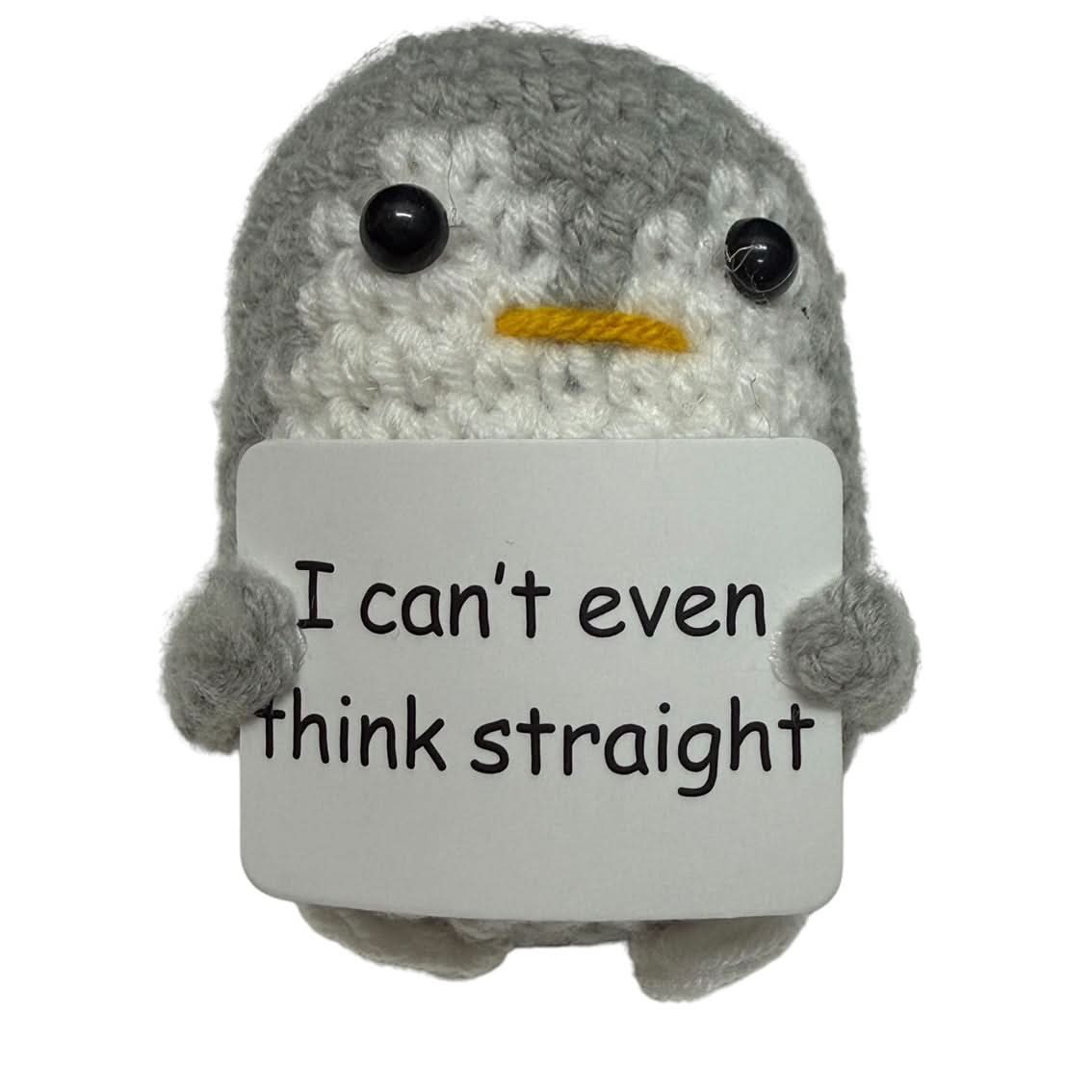 Mini Hand Crochet Plush Support - Penguin