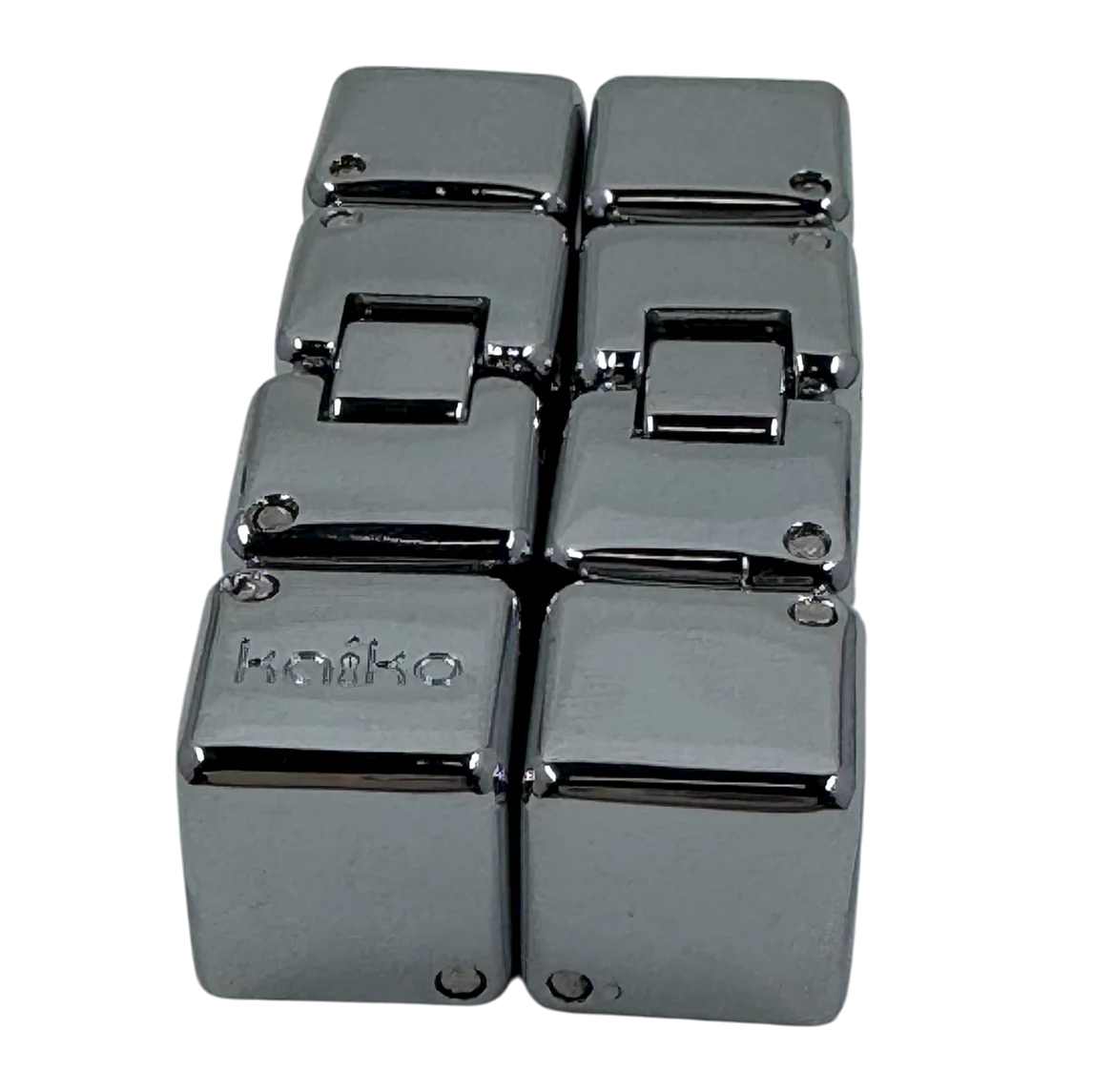 Gloss Silver Mini Infinity Cube in Window Tin