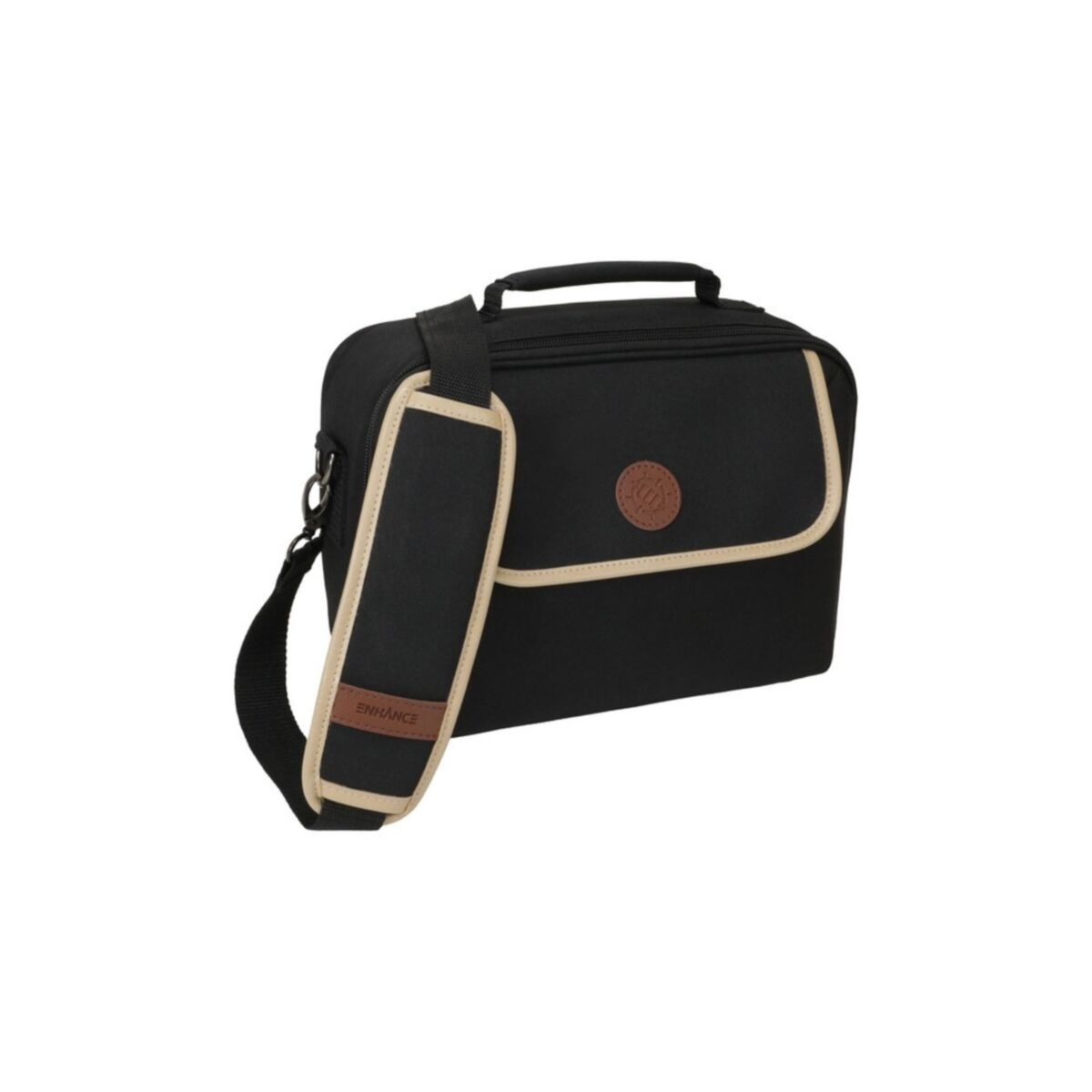 ENHANCE Designer Edition Compact Small Trading Card Bag w/ Customizable Interior & Strap - Black