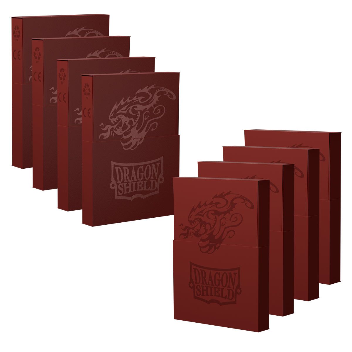 Dragon Shield: Cube Shell (8ct) – Blood red